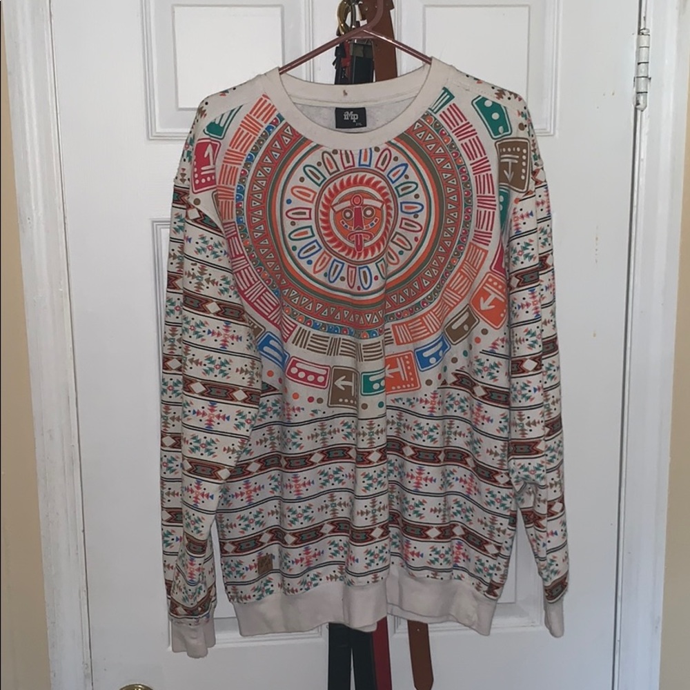 Aztec print crewneck 2XL